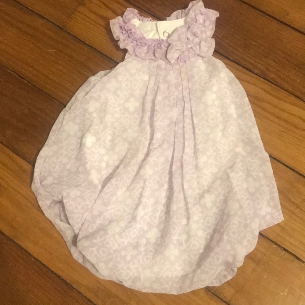 Purple print jumper sz 3 mos